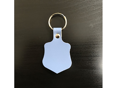 Sky Blue - Real Leather Key Fob - Shield